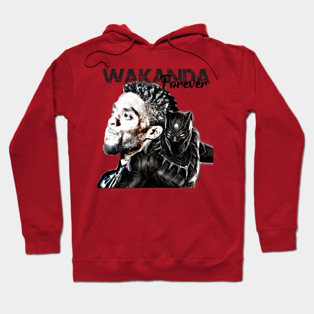 Black Panther Wakanda Forever Chadwick Boseman Hoodie TeePublic